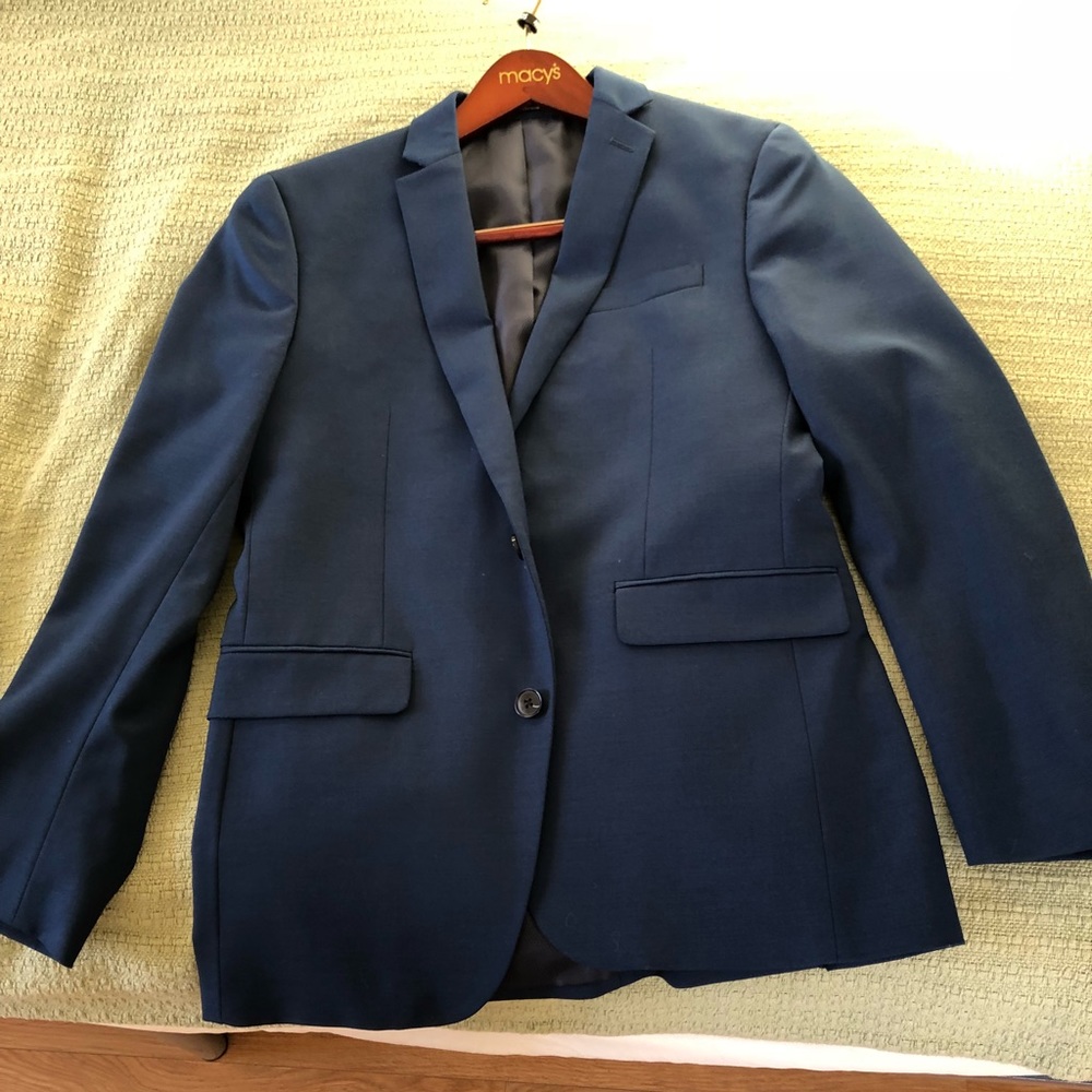Bar III suit cobalt blue 38R 32x30 waist